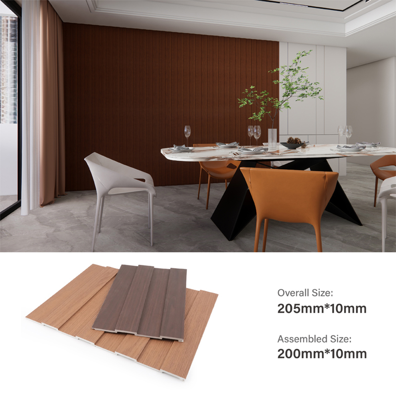 New Design 205*15mm WPC Wall Cladding Indoor Wall Panel For Home Decoration