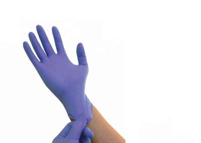 Purple Color Disposable Medical Gloves Natural Latex Material For Hospital / Laboratory
