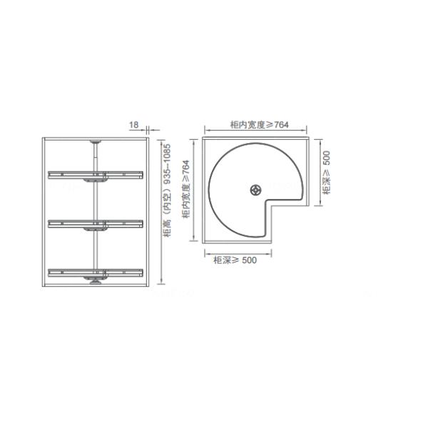 3 уровень шкафа организатор поднос аксессуары 360° вращающийся пользовательский