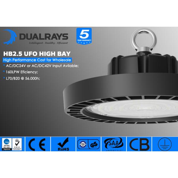 200W HB2.5 UFO Hight Bay Light SMD2835 Corrosive Resistant Powder Coated Finish