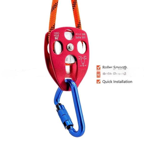 Versatile Climbing and Descending Hardware 7075 Rescue Pulley Aluminum Bearing System