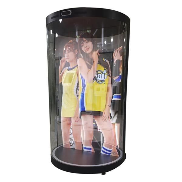 75 inch Holotube 3D Transparent LCD Display Circular Hologram Display
