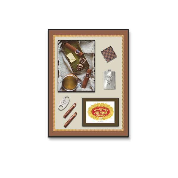 Post-modern Style 3D Artistic Cigar Painting Perfect for Coffee Shops and Restaurants