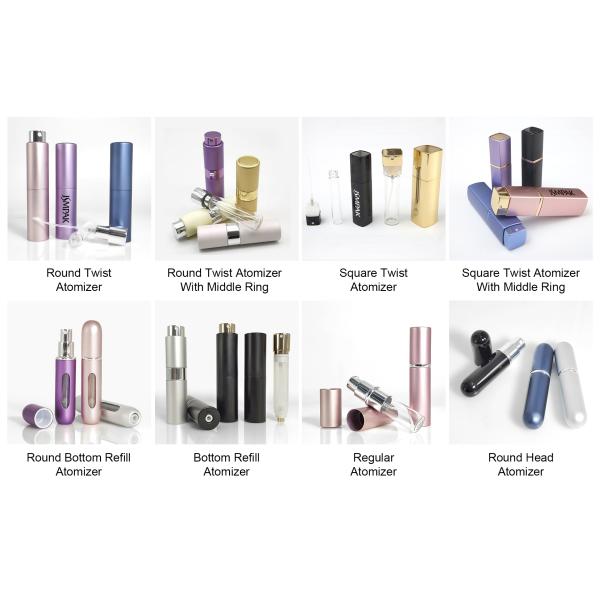 Luxury Aluminum Cosmetic Packaging Custom Bottom Filling Travel Case Leather 5Ml Atomizer Perfume Refill Bottle