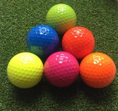 color Range Golf Balls with two pieces