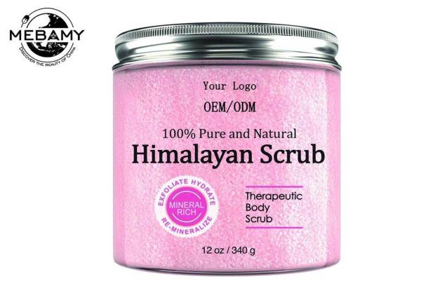Himalayan Salt Skin Care Body Scrub With Lychee Fruit Oil All Natural Cleansing Exfoliator