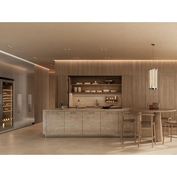 Low MOQ Custom Kitchen Cabinet with UV Coated Plywood Surface Easy to Clean and