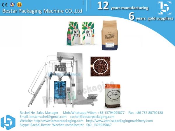 Stainless steel packing machine for coffee bean weighing packing and sealing