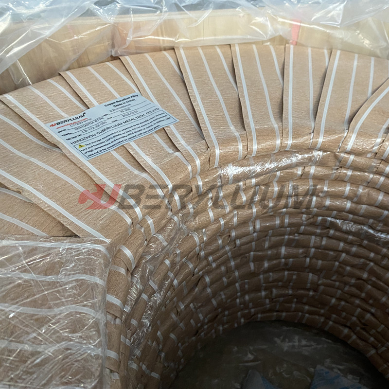 Прокладка меди бериллия CuBe2NiTi свертывает спиралью отполированное 0.3x250mm