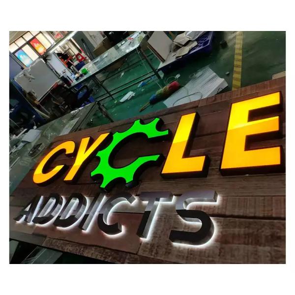 Best Sell Wall Name 3d Stainless Steel Led Logo Sign Backlit Letter Light 3d Wall Sign