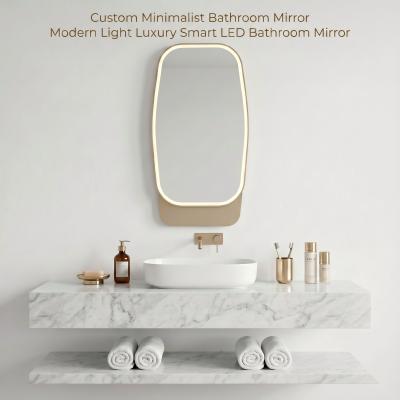 Kingstin Custom Smart LED Bathroom Mirror with Storage, Anti-Fog, Dimmable, Time
