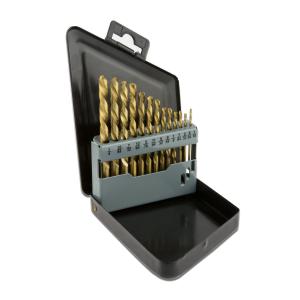 Left Hand HSS Drill Bit Set with Titanium Nitride Coating