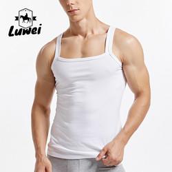 Algodão Orgânico Homens Treino Tank Top Bodybuilding Crop Gym Stringer Colete