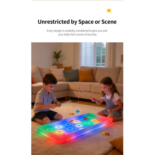 Modern Interactive LED Light Touch Sensor Educational Toy PE Material for Hand Eye Coordination Sensory Play for Bedroom Use