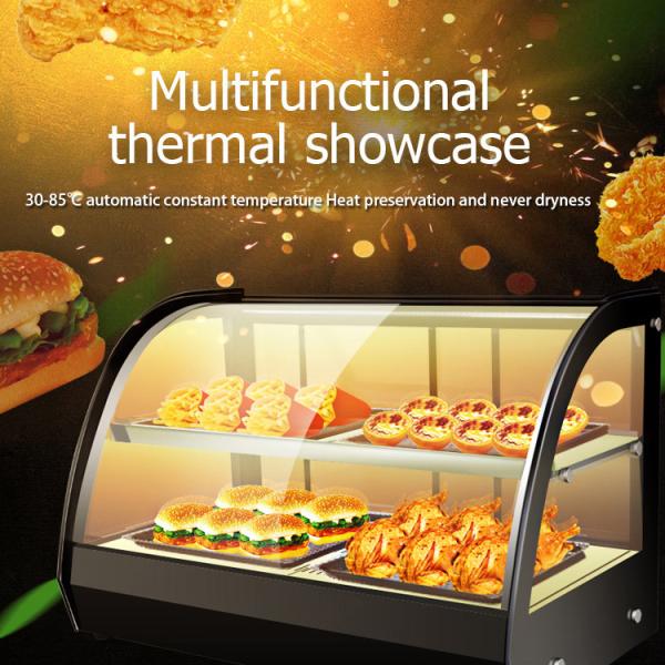 Professional Commercial Electric Food Warmer Display Showcase with Versatile Features