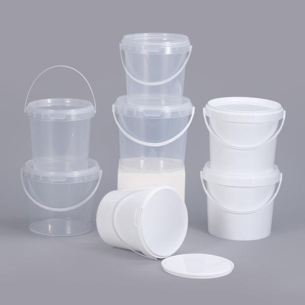 Round Customized Food Grade Plastic Container With Lids and Handle For Halloween Candy