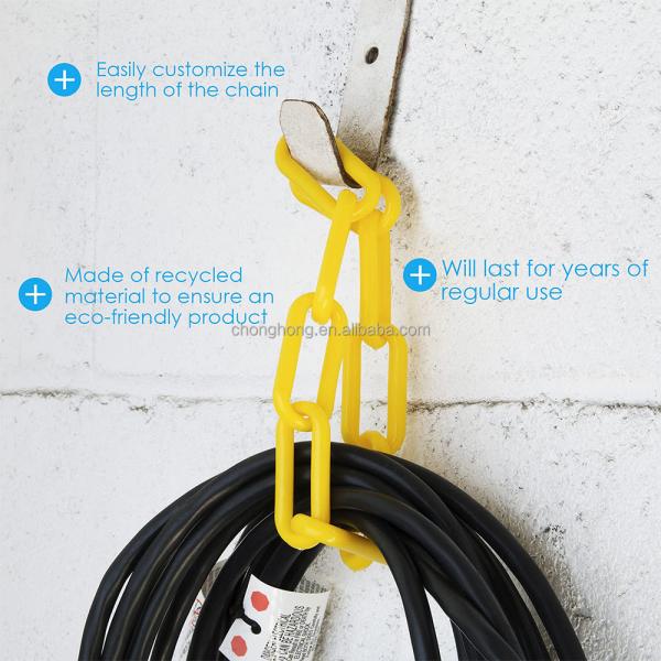 8 мм PE Красный/Белый/Желтый/Черный цветовой пластиковый цепь безопасности для долговечной защиты дорожного движения