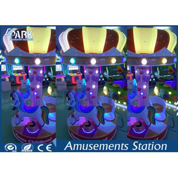Indoor Playground Horse Carousel Kiddy Rinde Machine With 3 Different Seats