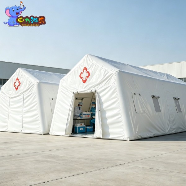 White Inflatable Medical Tent Waterproof PVC Air Frame Temporary Clinic Tent Custom Supplier