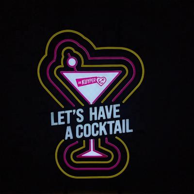 Purple Rohs Neon Word Lights 110vac Adaptor Indoor Neon Sign
