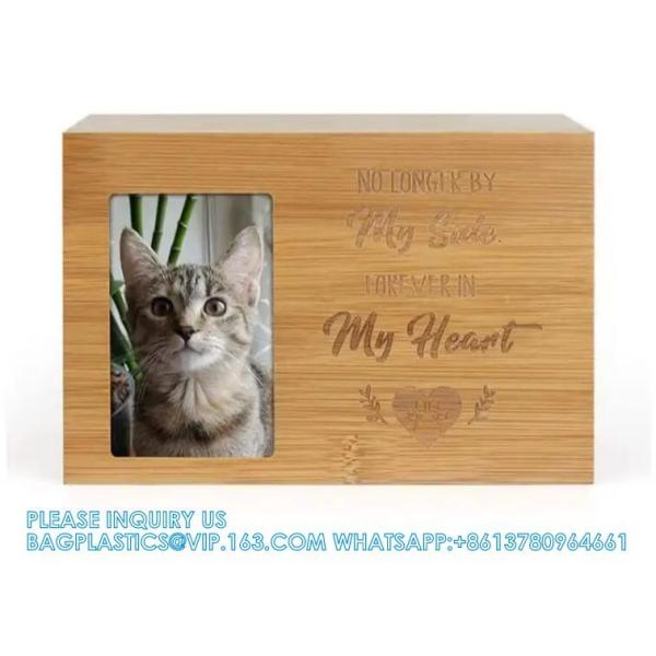 Pet Memorial Urns Cremation Urns Box Photos Frame Dog Cat Wooden Coffin Casket Wooden Urn - Pet Urns
