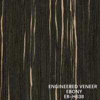 Épaisseur reconstituée adaptée aux besoins du client de grain droit d'Ebony Wood Veneer H638 dos de papier de 0.15-0.6 millimètre de fabricant de la Chine