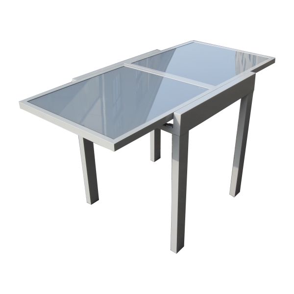 Water Proof Garden Outdoor Furniture Brushed Aluminum Table Patio Restaurant Dining Set