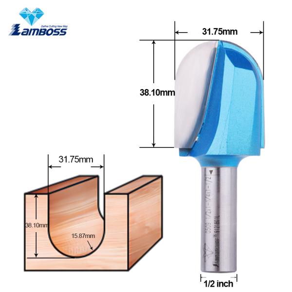 Lamboss Dovetail Router Bit Woodworking Long Blade Round Nose Bit Round Carving Bits