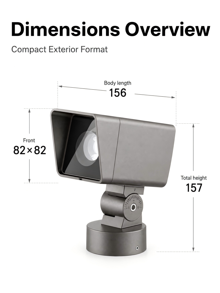Precision Adjustable Pivot LED Flood Lights Architectural Spotlight For Landscape Lighting