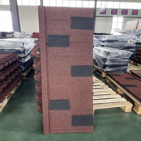 AZ150 0,50mm Vinho Vermelho Pedra Revestida Bond Tiles Aluzinc Metal Clássico/Milano/Roman/Groove/Shingle/Elite Tile