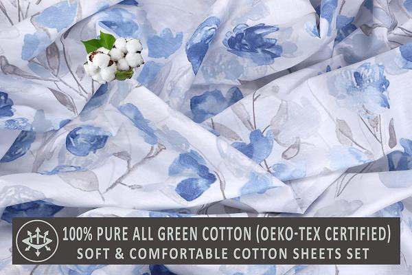 133x72 Lençóis de cama de algodão 100% tecidos 4 Pcs Conjuntos de cama Material de algodão orgânico