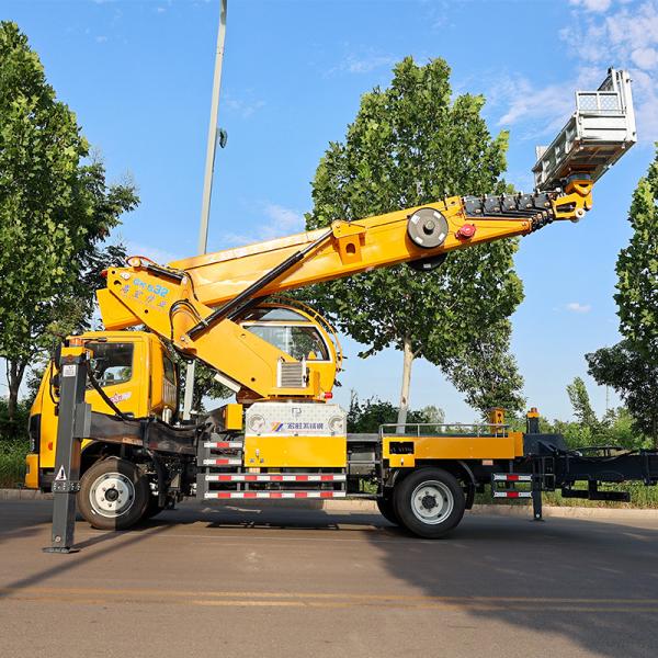 32M High altitude operation truck aerial platform work vehicle with large work basket for sale