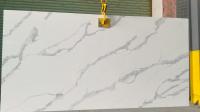 île Benchtop de dessus de vanité de pierre de quartz de 3200*1600*20mm Calacatta