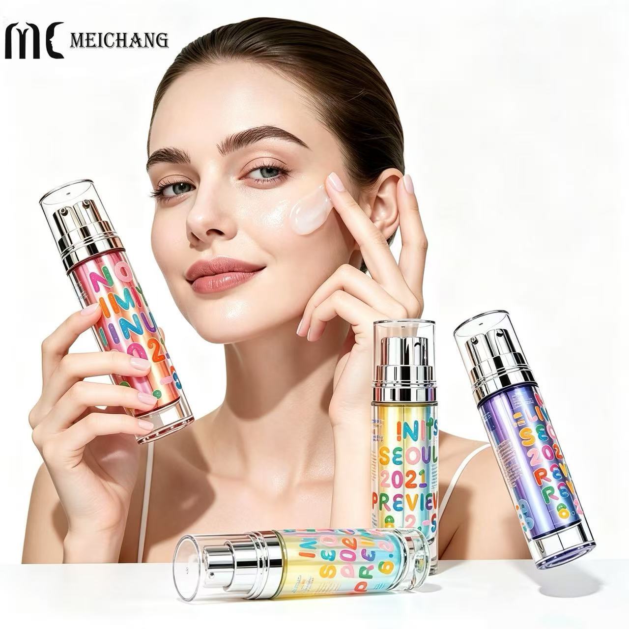 12.5+12.5ml / 15+15ml / 25+25ml Dual Wall Dual Chamber Double Pump Serum Bottle 0.25ml Fixed Dosage for Day & Night Skincare Packaging (Retinol & Vitamin C)(MC-1605)
