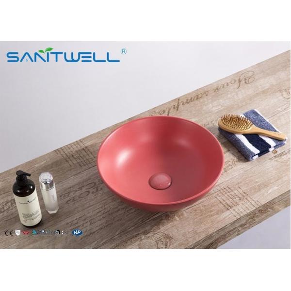Таз искусства европейского стиля керамический, овальный форменный таз мытья стороны для ванной комнаты