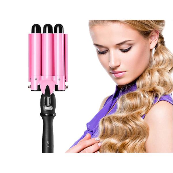 Утюг 3 бочонков домочадца универсальный завивая, анти- Frizz тройные волосы бочонка колеблет