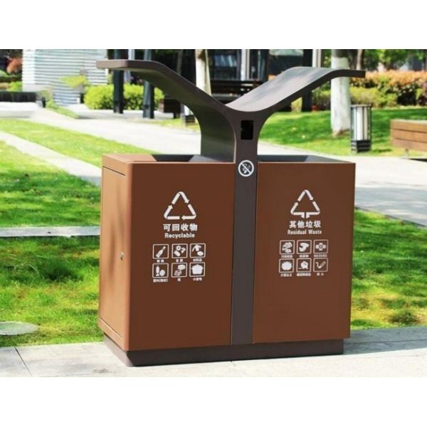 WASTE Stainless Steel Sorting Dump Type Closed Automatic Plastic Hdpe Garbage Bin