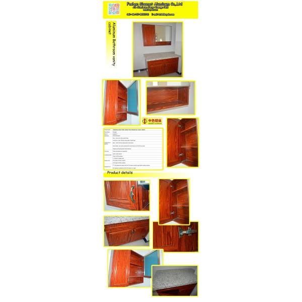 Durable Aluminum Alloy Carcase Material Bathroom Cabinet  Modern Style