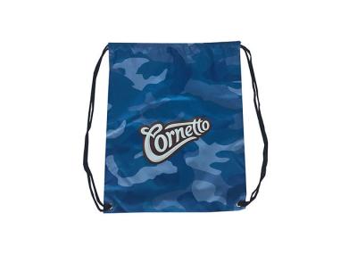 Camouflage Nylon Custom Drawstring Backpack 210D Polyester Full Printing