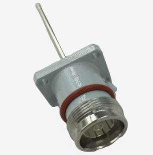 Low-loss Mini DIN 4.3-10 Male Connector With IP67 Rating And Phosphor Bronze Contacts For RF Applications
