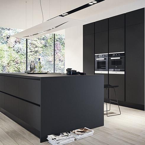 Luxury Designs Black Melamine Kitchen Cabinets Modern Kitchen Furniture Cabinet Sets For Home
