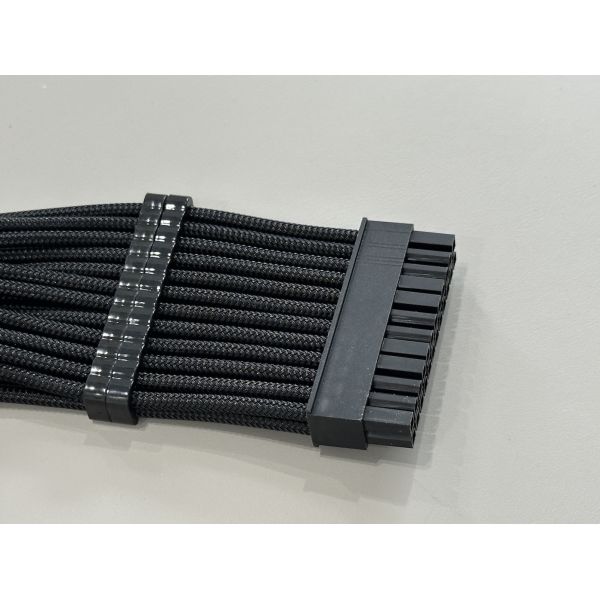 Custom ATX 24 Pin PSU Power Connector Cable, Braided Sleeved Wire Harness for Gaming PC Motherboard, High Current Electrical Transmission, OEM Server Power Supply Systems