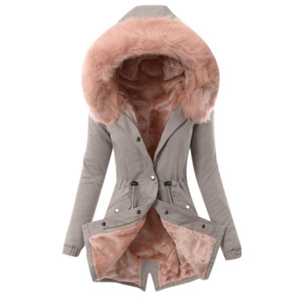 Waterproof 2020 women coat for outwear warm fur collar fleece women jackets cotton hooded coat