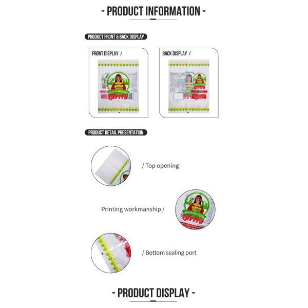 OEM Impreso Grado de Alimentos Bolsa de embalaje de alimentos secos Bolsa de plástico Banano Patata Chips de coco Embalaje de alimentos secos Bolsa Stand Up