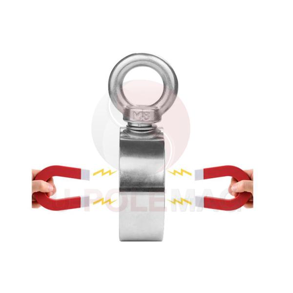 Q235 Coupe d'acier ronde NdFeB aimants aimants de pêche avec 800 KG super forte force de traction