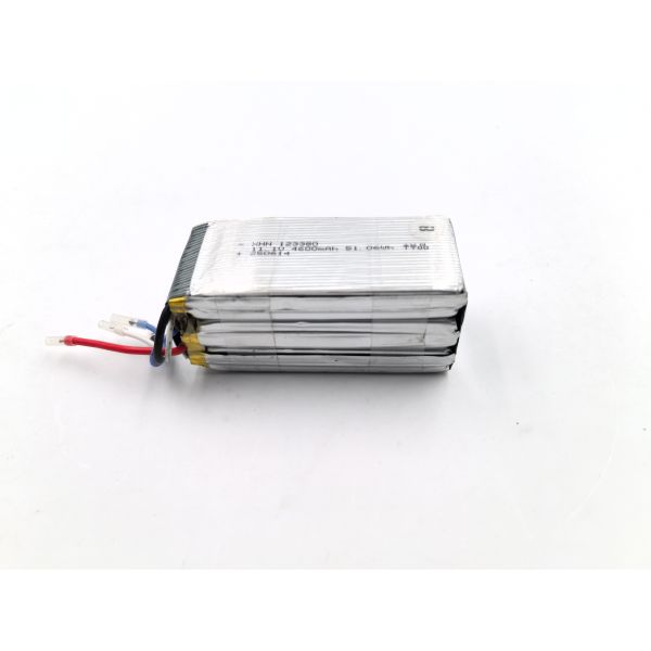 3S 11.1V 4600mAh LiPo Battery (123380) - Slim Profile 12x3.3x8cm for Narrow Mounting, 51Wh Long Range FPV Drone & Wing UAV Battery, XT60