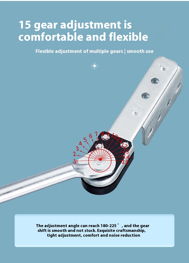 New Hardware Accessories Sofa Headrest Hinge Furniture Connection Angle Adjuster Ratchet Folding Armrest Furniture Hinge