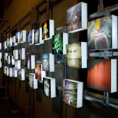 Hotel Restaurant Adverting Light Boxes AC100V - 240V Snap Frame Light Box With LED Tube