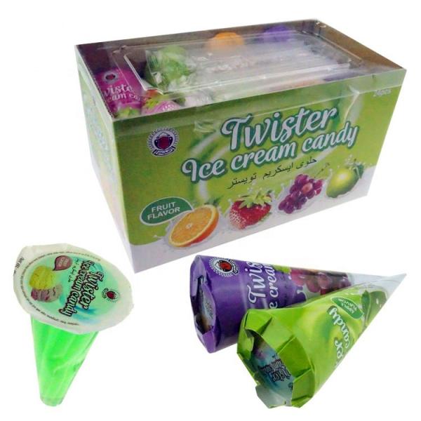 Ice Cream Shape Fruit Jelly Candy Assorted Fruits Jam Candies Multicolored