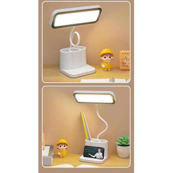 LED Desk Lamp, Rechargeable Pen Holder Lamp, Night Light, Reading Lamp, Suitable for Home Use for Reading and Studying